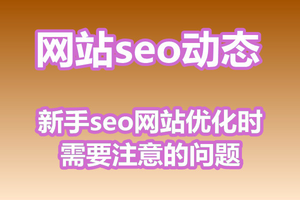 新手seo网站优化时需要注意的问题